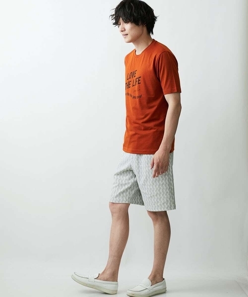 MK MICHEL KLEIN HOMME (エムケーミッシェルクランオム)の「プリントTシャツ(Tシャツ/カットソー・メンズ・ホワイト/オレンジ/バイオレット・48/51/46)」の14枚目の写真