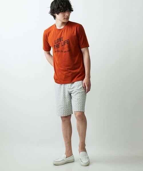 MK MICHEL KLEIN HOMME (エムケーミッシェルクランオム)の「プリントTシャツ(Tシャツ/カットソー・メンズ・ホワイト/オレンジ/バイオレット・48/51/46)」の15枚目の写真
