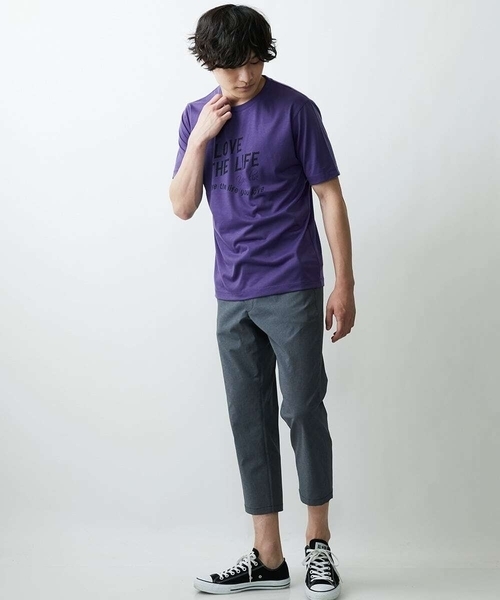MK MICHEL KLEIN HOMME (エムケーミッシェルクランオム)の「プリントTシャツ(Tシャツ/カットソー・メンズ・ホワイト/オレンジ/バイオレット・48/51/46)」の20枚目の写真