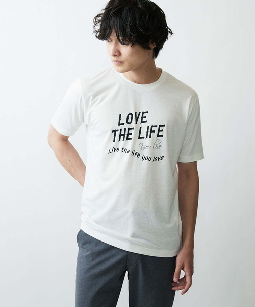 MK MICHEL KLEIN HOMME (エムケーミッシェルクランオム)の「プリントTシャツ(Tシャツ/カットソー・メンズ・ホワイト/オレンジ/バイオレット・48/51/46)」の22枚目の写真