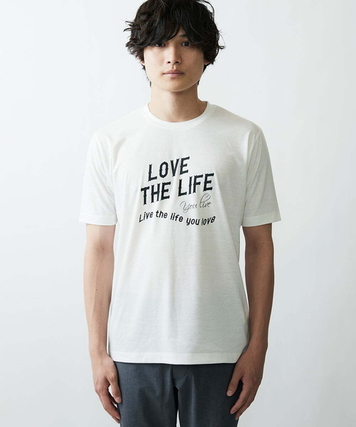 MK MICHEL KLEIN HOMME (エムケーミッシェルクランオム)の「プリントTシャツ(Tシャツ/カットソー・メンズ・ホワイト/オレンジ/バイオレット・48/51/46)」の7枚目の写真