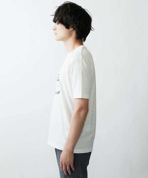 MK MICHEL KLEIN HOMME (エムケーミッシェルクランオム)の「プリントTシャツ(Tシャツ/カットソー・メンズ・ホワイト/オレンジ/バイオレット・48/51/46)」の8枚目の写真