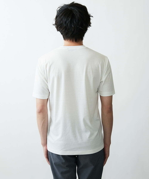 MK MICHEL KLEIN HOMME (エムケーミッシェルクランオム)の「プリントTシャツ(Tシャツ/カットソー・メンズ・ホワイト/オレンジ/バイオレット・48/51/46)」の9枚目の写真
