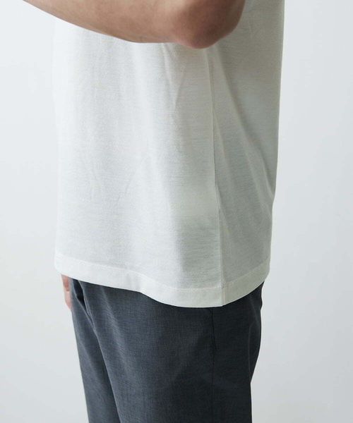 MK MICHEL KLEIN HOMME (エムケーミッシェルクランオム)の「プリントTシャツ(Tシャツ/カットソー・メンズ・ホワイト/オレンジ/バイオレット・48/51/46)」の12枚目の写真