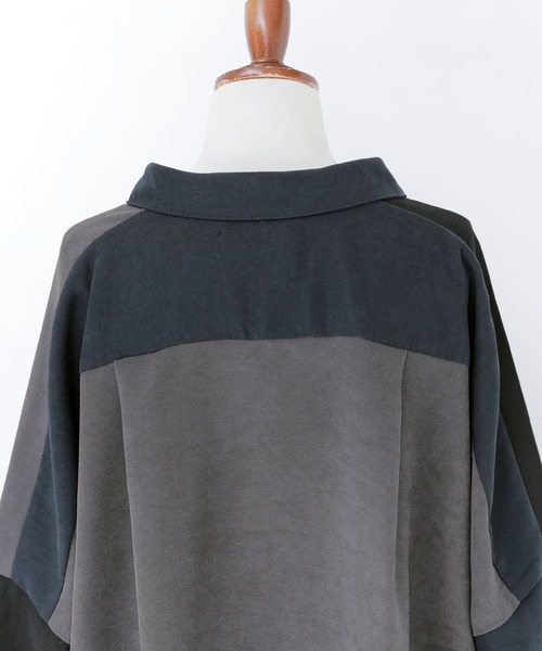 osharewalker（オシャレウォーカー）の「【廃盤】『配色デザインコーデュロイシャツ』（シャツ/ブラウス・レディース・カーキ/グレー・FREE）」の21枚目の写真