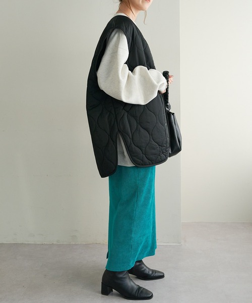 DISCOAT(ディスコート)の「【WEB限定】キルトライトベスト(ベスト・レディース・アイボリー/ベージュ/ブラック/ライトカーキ/カーキ/グレイッシュベージュ・FREE)」の19枚目の写真