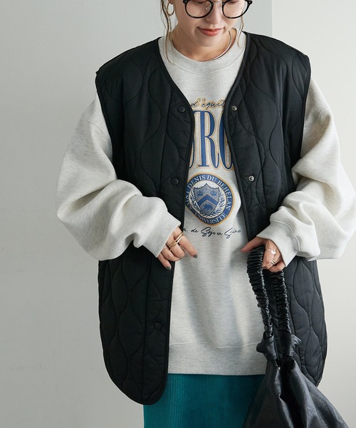 DISCOAT(ディスコート)の「【WEB限定】キルトライトベスト(ベスト・レディース・アイボリー/ベージュ/ブラック/ライトカーキ/カーキ/グレイッシュベージュ・FREE)」の21枚目の写真