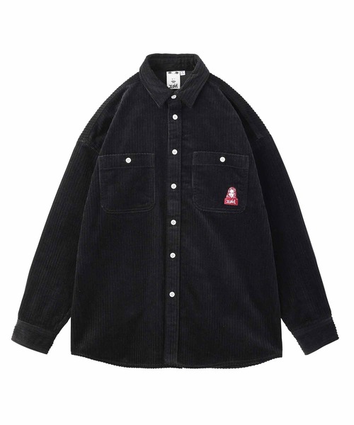 X-girl（エックスガール）の「FACE EMBROIDERY CORDUROY SHIRT（シャツ/ブラウス・レディース・ブラック/バーガンディー/イエロー・S/M）」の22枚目の写真