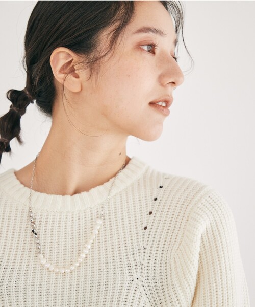 THE SHOP TK （ザ ショップ ティーケー ）の「◆【洗える/ウール混】クルーネックニット/CLUEL 11月号掲載（ニット/セーター・レディース・ブラウン系その他/ライトパープル/オレンジ/オフホワイト・13/12）」の21枚目の写真