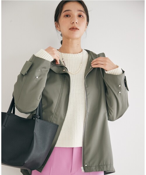 THE SHOP TK （ザ ショップ ティーケー ）の「◆【洗える/ウール混】クルーネックニット/CLUEL 11月号掲載（ニット/セーター・レディース・ブラウン系その他/ライトパープル/オレンジ/オフホワイト・13/12）」の22枚目の写真