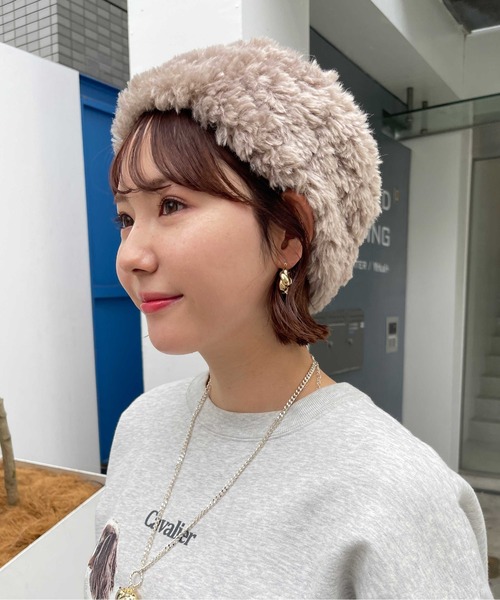 Casselini（キャセリーニ）の「Casselini(キャセリーニ)ロシア帽（キャップ・レディース・ブラック/ブラウン/ベージュ・FREE）」の3枚目の写真