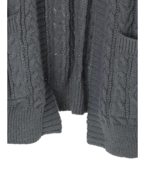 koe（コエ）の「ケーブルVネックカーディガン（カーディガン/ボレロ・レディース・レッド/アイボリー/チャコールグレー/ダークブルー・FREE）」の15枚目の写真