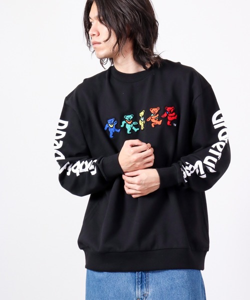 Grateful Dead(グレイトフルデッド)の「GREATFUL DEAD サガラ刺繍 袖ロゴトレーナー(スウェット・メンズ・杢グレー/ブラック/ホワイト・L/M)」の13枚目の写真