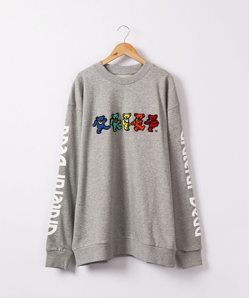 Grateful Dead(グレイトフルデッド)の「GREATFUL DEAD サガラ刺繍 袖ロゴトレーナー(スウェット・メンズ・杢グレー/ブラック/ホワイト・L/M)」の7枚目の写真