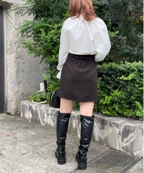 OLIVE des OLIVE（オリーブデオリーブ）の「ビットベルト付きミニスカート（スカート・レディース・ブラック/ブラウン/チェック・FREE）」の17枚目の写真