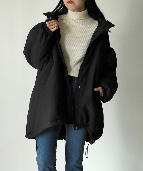 Riberry（リベリー）の「バッグギャザーモンスターパーカー（ダウンジャケット/コート・レディース・カーキ/ブラック・MEDIUM）」の18枚目の写真