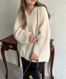 prose verse | Vネックフェザーニット(ニット/セーター)