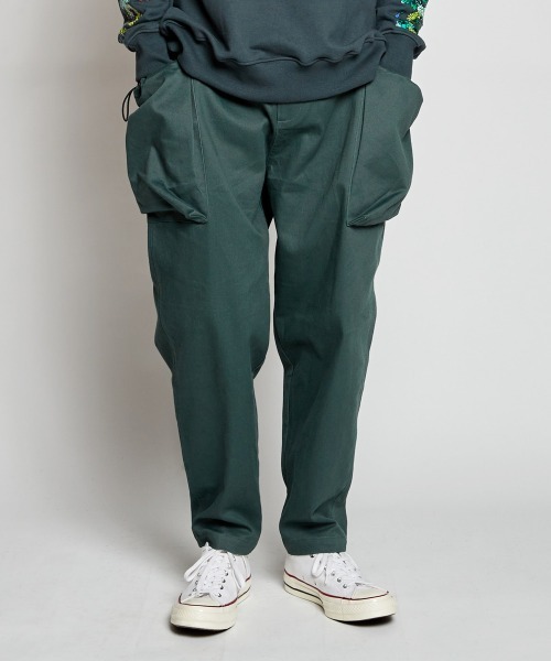 rehacer(レアセル)の「rehacer : Joint Easy Cargo Pants / ジョイント イージー カーゴパンツ(カーゴパンツ・メンズ・ブラック/アイボリー/グリーン/カーキ・SMALL/MEDIUM/LARGE)」の4枚目の写真