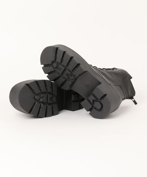 Lace Ladies（レースレディース）の「厚底 レースアップ ショートブーツ 太ヒール（ブーツ・レディース・ブラック・22.5/23/23.5/24/24.5/ 25）」の2枚目の写真