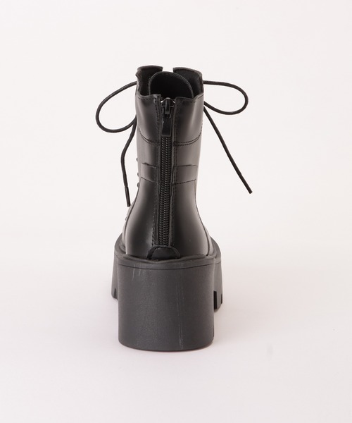 Lace Ladies（レースレディース）の「厚底 レースアップ ショートブーツ 太ヒール（ブーツ・レディース・ブラック・22.5/23/23.5/24/24.5/ 25）」の8枚目の写真