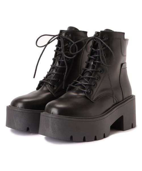 ブーツ レースアップショートブーツ レディース