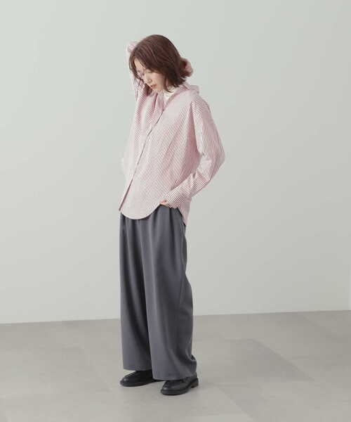 N.（N. Natural Beauty Basic）（エヌエヌナチュラルビューティーベーシック）の「◆ストライプシャツ（シャツ/ブラウス・レディース・グリーン系その他/ピンク系その他/ストライプ・MEDIUM）」の17枚目の写真