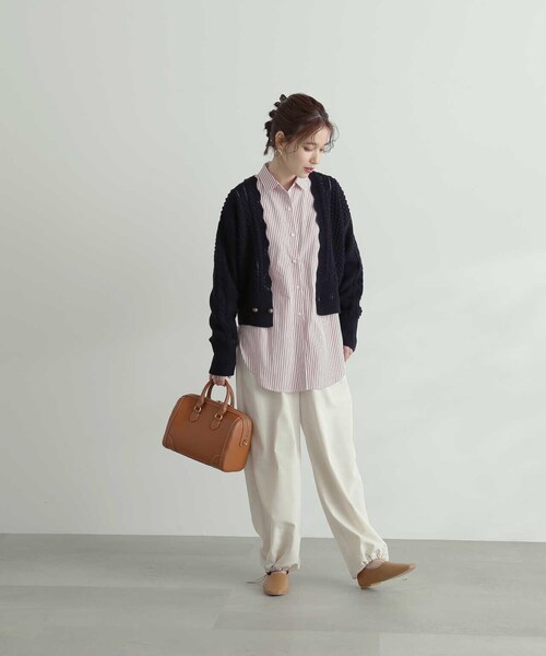 N.（N. Natural Beauty Basic）（エヌエヌナチュラルビューティーベーシック）の「◆ストライプシャツ（シャツ/ブラウス・レディース・グリーン系その他/ピンク系その他/ストライプ・MEDIUM）」の20枚目の写真