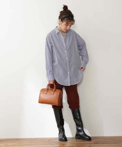 N.（N. Natural Beauty Basic）（エヌエヌナチュラルビューティーベーシック）の「◆ストライプシャツ（シャツ/ブラウス・レディース・グリーン系その他/ピンク系その他/ストライプ・MEDIUM）」の22枚目の写真