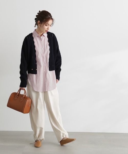 N.（N. Natural Beauty Basic）（エヌエヌナチュラルビューティーベーシック）の「◆ストライプシャツ（シャツ/ブラウス・レディース・グリーン系その他/ピンク系その他/ストライプ・MEDIUM）」の15枚目の写真