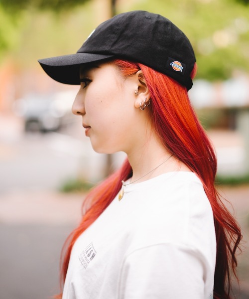 Dickies（ディッキーズ）の「【Dickies】ロゴ刺繍 LOWキャップ/ロゴ/アジャスタブル/ストラップバック/フリーサイズ/帽子/ディッキーズ（キャップ・メンズ・ブラック/ベージュ/ホワイト/レッド/ネイビー/チャコール・FREE）」の8枚目の写真