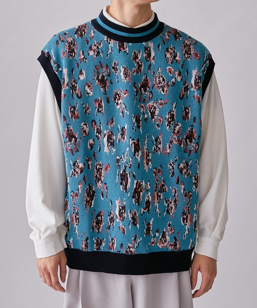 Lui's(ルイス)の「【Neucon / ニューコン】23SS ジャガードベスト(ベスト・メンズ・ブルー/ブラック・2/1)」の7枚目の写真