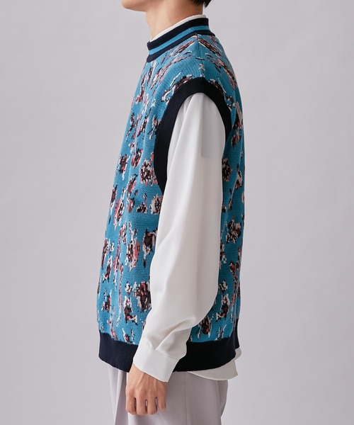 Lui's(ルイス)の「【Neucon / ニューコン】23SS ジャガードベスト(ベスト・メンズ・ブルー/ブラック・2/1)」の8枚目の写真