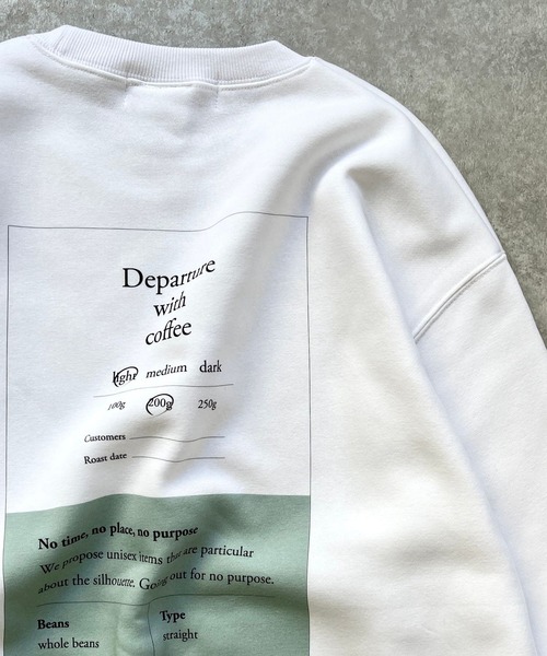 natto(ナット)の「【ユニセックスアイテム】“Departure with coffee” coffee label sweat(スウェット・メンズ・アイボリー・MEDIUM/LARGE/X-LARGE)」の12枚目の写真