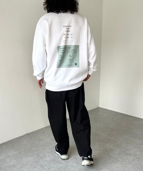 natto(ナット)の「【ユニセックスアイテム】“Departure with coffee” coffee label sweat(スウェット・メンズ・アイボリー・MEDIUM/LARGE/X-LARGE)」の16枚目の写真
