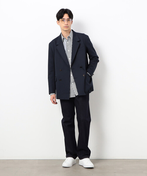 COMME CA ISM（コムサイズム）の「サステナブル ストレッチ デニムストレート パンツ（デニムパンツ・メンズ・ネイビー/ホワイト・SMALL/MEDIUM/LARGE）」の3枚目の写真