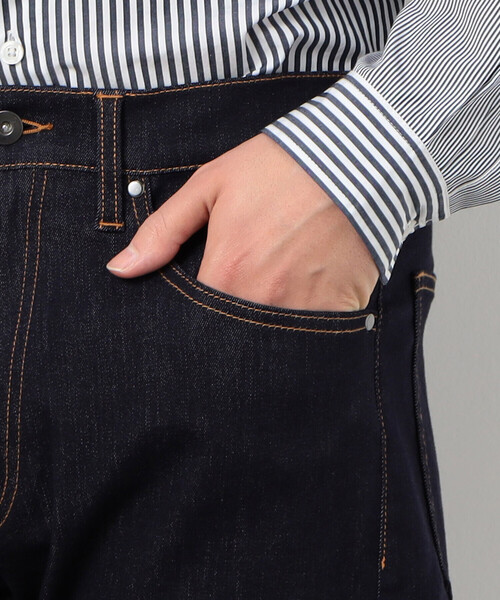 COMME CA ISM（コムサイズム）の「サステナブル ストレッチ デニムストレート パンツ（デニムパンツ・メンズ・ネイビー/ホワイト・SMALL/MEDIUM/LARGE）」の10枚目の写真