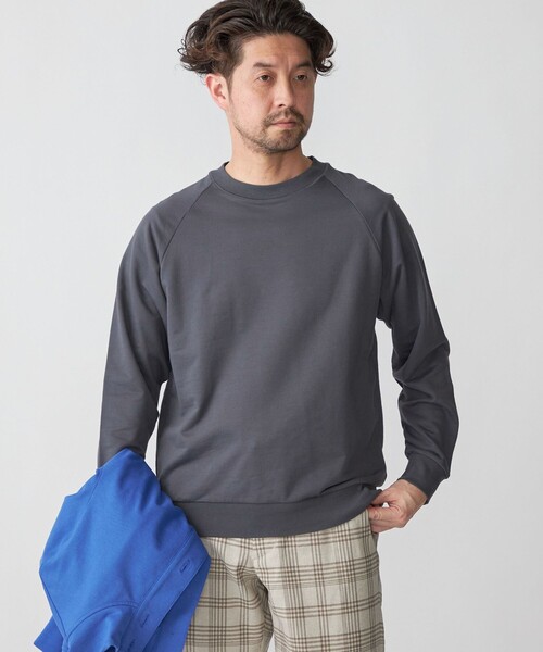 SHIPS(シップス)の「SHIPS: カネマサ 36ゲージ 裏毛 ロングスリーブ Tシャツ (ロンT)(Tシャツ/カットソー・メンズ・ライトグリーン/チャコールグレー/オフホワイト・SMALL/MEDIUM/LARGE/X-LARGE)」の3枚目の写真