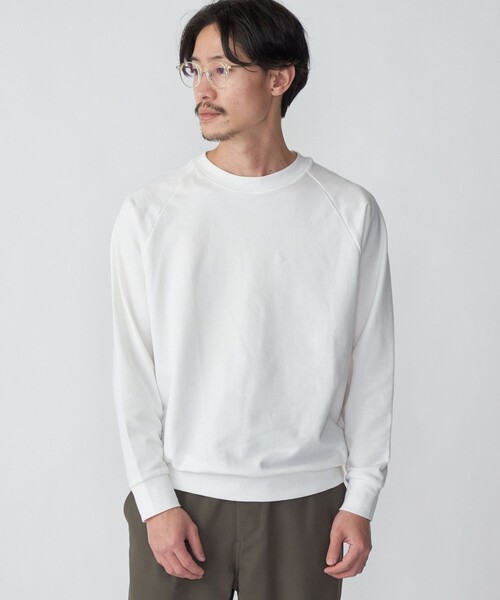 SHIPS(シップス)の「SHIPS: カネマサ 36ゲージ 裏毛 ロングスリーブ Tシャツ (ロンT)(Tシャツ/カットソー・メンズ・ライトグリーン/チャコールグレー/オフホワイト・SMALL/MEDIUM/LARGE/X-LARGE)」の4枚目の写真