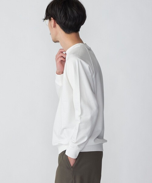 SHIPS(シップス)の「SHIPS: カネマサ 36ゲージ 裏毛 ロングスリーブ Tシャツ (ロンT)(Tシャツ/カットソー・メンズ・ライトグリーン/チャコールグレー/オフホワイト・SMALL/MEDIUM/LARGE/X-LARGE)」の5枚目の写真