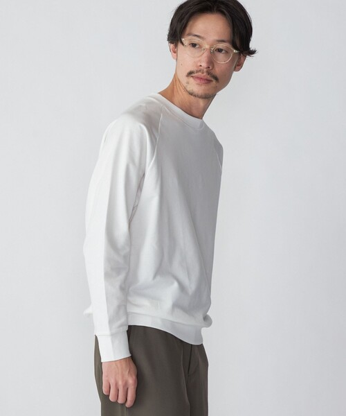 SHIPS(シップス)の「SHIPS: カネマサ 36ゲージ 裏毛 ロングスリーブ Tシャツ (ロンT)(Tシャツ/カットソー・メンズ・ライトグリーン/チャコールグレー/オフホワイト・SMALL/MEDIUM/LARGE/X-LARGE)」の7枚目の写真