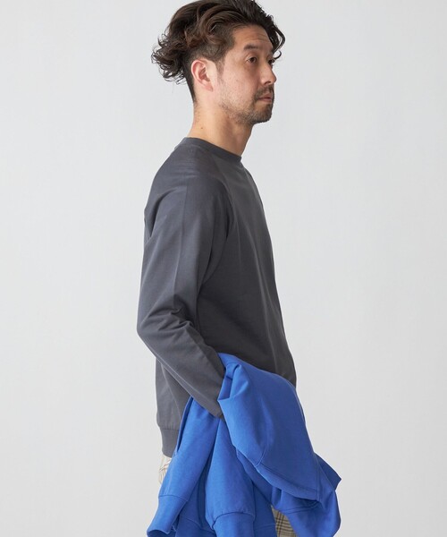 SHIPS(シップス)の「SHIPS: カネマサ 36ゲージ 裏毛 ロングスリーブ Tシャツ (ロンT)(Tシャツ/カットソー・メンズ・ライトグリーン/チャコールグレー/オフホワイト・SMALL/MEDIUM/LARGE/X-LARGE)」の15枚目の写真