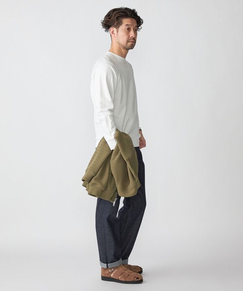 SHIPS(シップス)の「SHIPS: カネマサ 36ゲージ 裏毛 ロングスリーブ Tシャツ (ロンT)(Tシャツ/カットソー・メンズ・ライトグリーン/チャコールグレー/オフホワイト・SMALL/MEDIUM/LARGE/X-LARGE)」の22枚目の写真