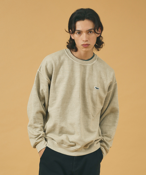 PENNEYS(ぺニーズ)の「【PENNEY'S】ペニーズ キツネ/ペニーズ フォックス/THE FOX 別注ピグメントスウェットクルー(スウェット・メンズ・ベージュ/サックスブルー/スミクロ/ネイビー・M/L)」の3枚目の写真