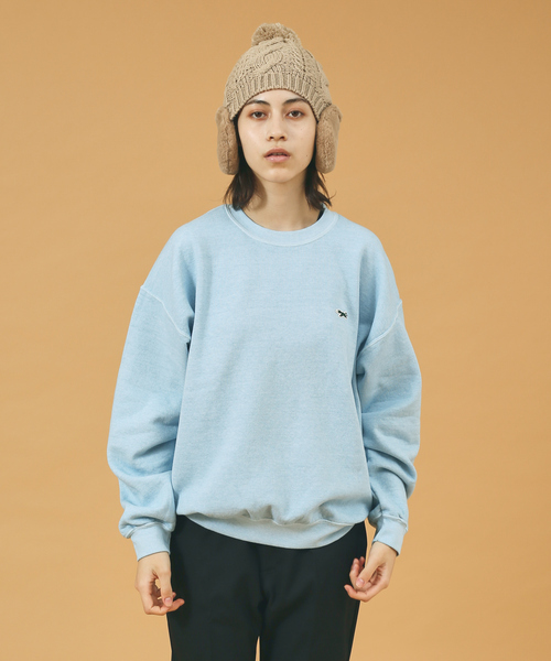 PENNEYS(ぺニーズ)の「【PENNEY'S】ペニーズ キツネ/ペニーズ フォックス/THE FOX 別注ピグメントスウェットクルー(スウェット・メンズ・ベージュ/サックスブルー/スミクロ/ネイビー・M/L)」の4枚目の写真