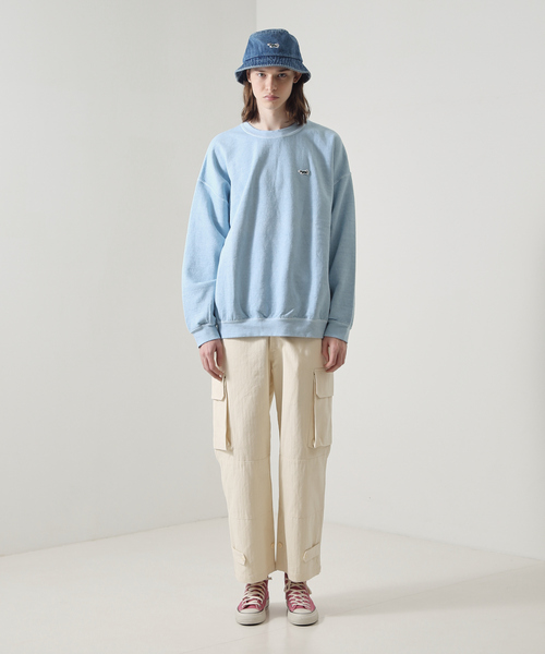 PENNEYS(ぺニーズ)の「【PENNEY'S】ペニーズ キツネ/ペニーズ フォックス/THE FOX 別注ピグメントスウェットクルー(スウェット・メンズ・ベージュ/サックスブルー/スミクロ/ネイビー・M/L)」の15枚目の写真