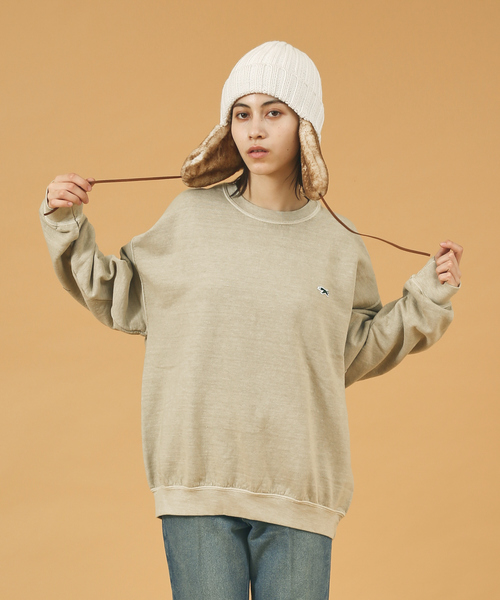 PENNEYS(ぺニーズ)の「【PENNEY'S】ペニーズ キツネ/ペニーズ フォックス/THE FOX 別注ピグメントスウェットクルー(スウェット・メンズ・ベージュ/サックスブルー/スミクロ/ネイビー・M/L)」の11枚目の写真