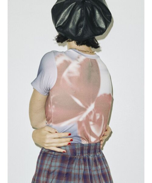 jouetie（ジュエティ）の「ネガフィットTシャツ（Tシャツ/カットソー・レディース・パープル/ピンク/ブラック・MEDIUM）」の15枚目の写真