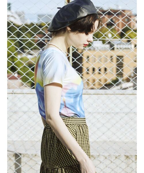 jouetie（ジュエティ）の「ネガフィットTシャツ（Tシャツ/カットソー・レディース・パープル/ピンク/ブラック・MEDIUM）」の5枚目の写真