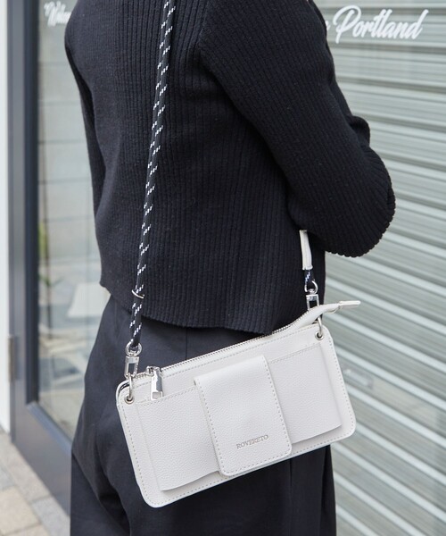 ROVERETO（ロベレート）の「▽ROVERETO/ロベレート ROVERETO×PUBLUX別注ショルダーミニバッグ（ショルダーバッグ・レディース・サックスブルー/ブラック/アイボリー・ONE SIZE）」の6枚目の写真