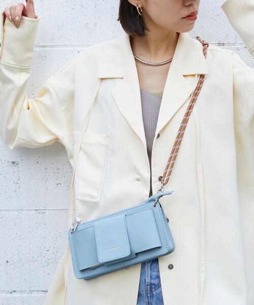 ROVERETO（ロベレート）の「▽ROVERETO/ロベレート ROVERETO×PUBLUX別注ショルダーミニバッグ（ショルダーバッグ・レディース・サックスブルー/ブラック/アイボリー・ONE SIZE）」の21枚目の写真